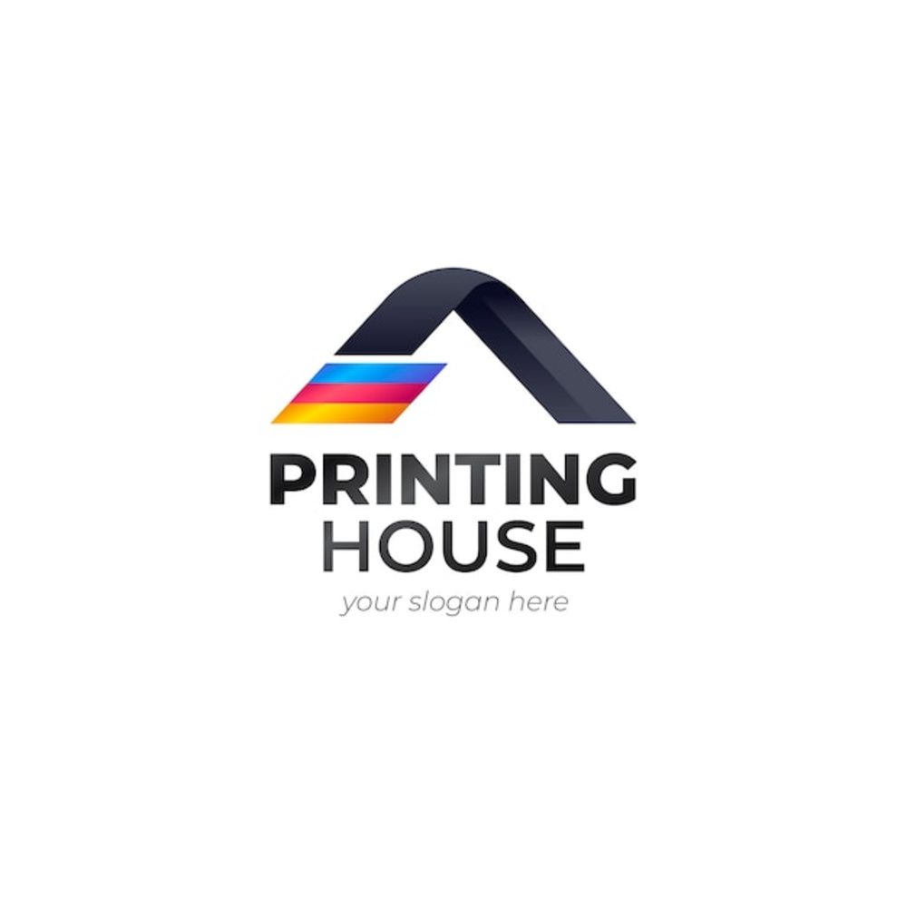 漸變印刷廠標志設計模板